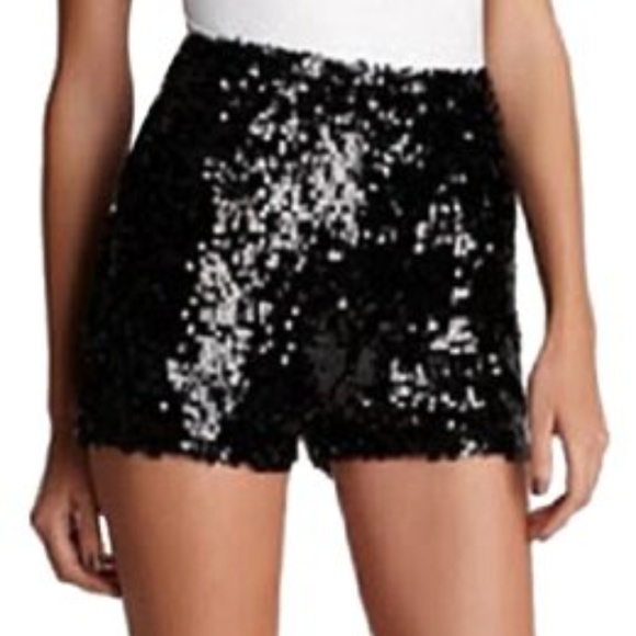 black sequin hot pants